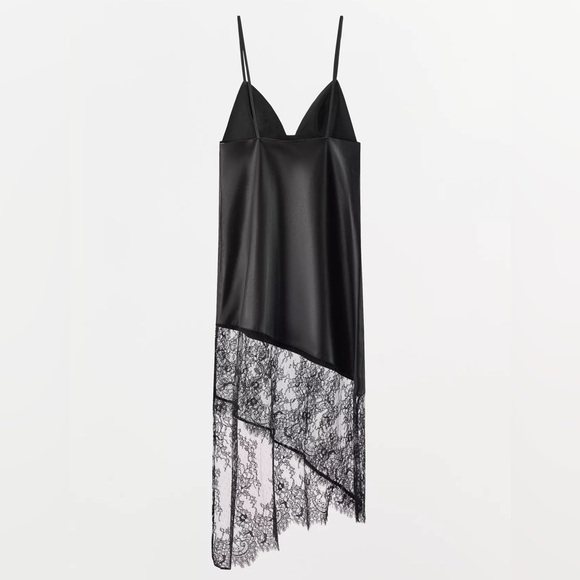 ZARA LACE LEATHER DRESS - Picture 9 of 16